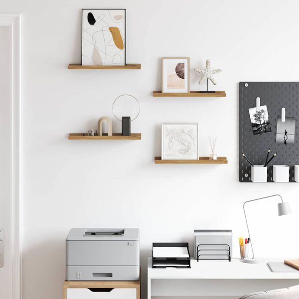 vidaXL Raft de perete cu raft 4 pcs Maro 40 x 9 x 3 cm Lemn compozit