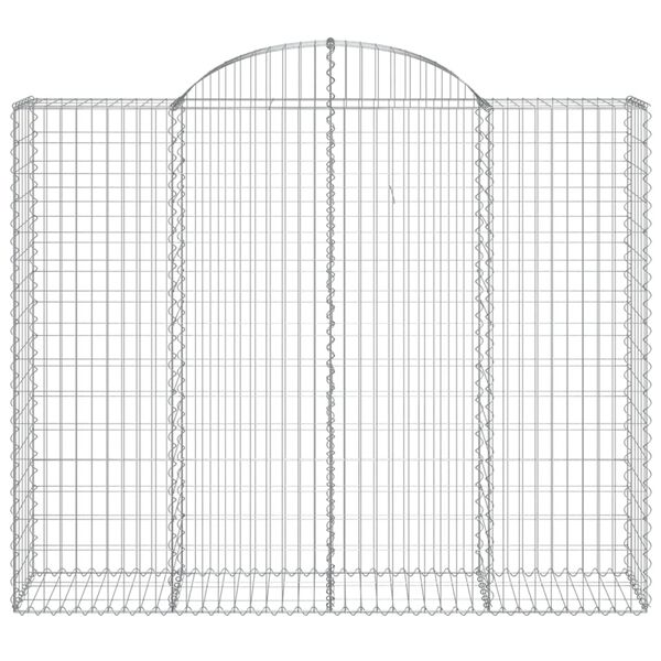 vidaXL Coș gabion arcuit, 11 buc, 200x50x160/180 cm, fier galvanizat