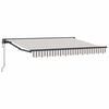 vidaXL Copertină retractabilă Gri deschis și alb. 3 x 2,5 m
