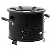 vidaXL Aragaz cu lemne pentru camping, negru, 36x26x22,5 cm, metal
