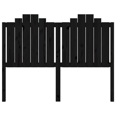 vidaXL Tăblie de pat, negru, 141x4x110 cm, lemn masiv de pin