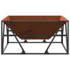 vidaXL Cuptor de foc Maro 80 x 80 x 40 cm Oțel rezistent de intemperii