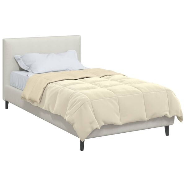 vidaXL Duvet de iarnă Patos Crem 140 x 200 cm Microfibră