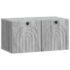 vidaXL Oglindă TV montată pe perete Sonoma gri 59,5 x 31 x 30 cm