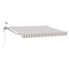 vidaXL Cort electric retractabil Gri deschis și alb. 4 &times; 3 m