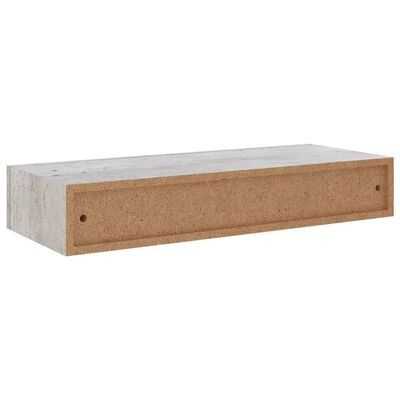 vidaXL Dulap de perete cu sertar, gri beton, 60x23,5x10 cm, MDF