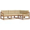 vidaXL Set de canapele de exterior 4 buc. Natural și Bej