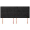 vidaXL Tăblie de pat cu aripioare, negru, 163x16x118/128 cm, catifea