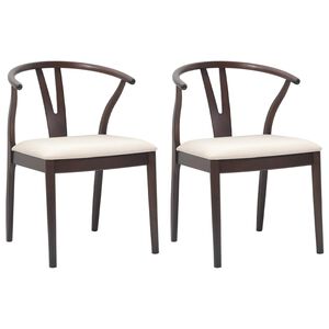 vidaXL Scaun de sufragerie 2 buc. Lemn Solid de Cauciuc