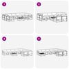 vidaXL Set de canapele de exterior 10 pcs Gri natural și deschis