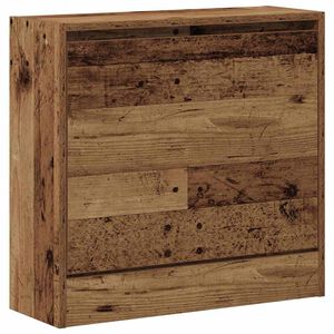vidaXL Dulap pentru pantofi 60 x 21 x 57 cm Lemn prelucrat Lemn vechi