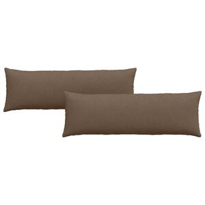 vidaXL Perne pentru canapea 2 pcs Maro 120 x 40 cm țesătură