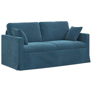 vidaXL Canapea albastru 158 x 78 x 80 cm Catifea