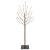 vidaXL Brad de Crăciun LED Negru 120 cm Oțel 100 LED-uri