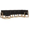 vidaXL Set de canapele de exterior 7 buc. Alb și negru