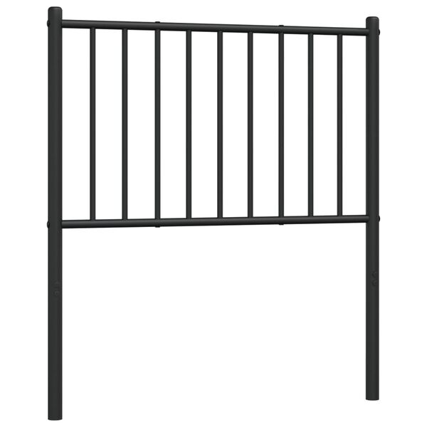 vidaXL Tăblie de pat de schimb metalică, negru, 75 cm