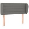 vidaXL Tăblie de pat cu aripioare gri &icirc;nchis 83x23x78/88 cm textil