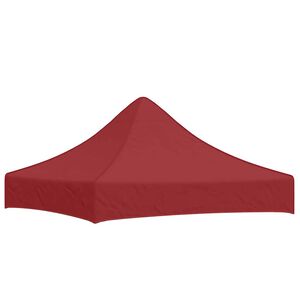 vidaXL Acoperiș pentru cort de petrecere, vișiniu, 2 x 2 m, 270 g/m&sup2;