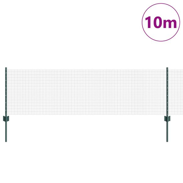 vidaXL Gard cu St&acirc;lp Verde 0,6 x 10 m Oțel și PVC