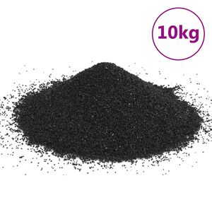vidaXL Nisip de acvariu, 10 kg, negru, 0,2-2 mm