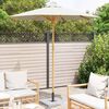vidaXL Parasol de Grădină Alb crem &Oslash; 270 x 260 cm Bambus