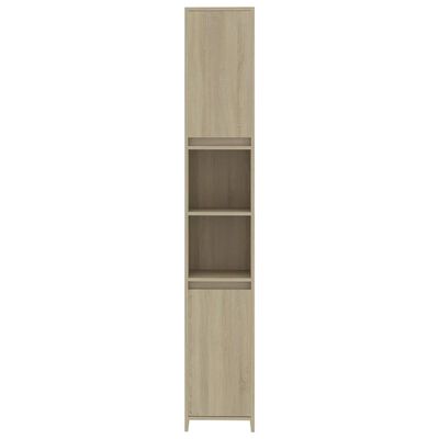 vidaXL Set mobilier de baie, 4 piese, stejar Sonoma, lemn prelucrat