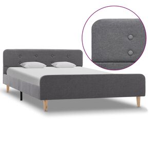 vidaXL Cadru de pat, gri deschis, 120 x 200 cm, material textil