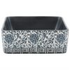 vidaXL Lavoar de blat negru/albastru 46x35,5x13 cm ceramică dreptunghi