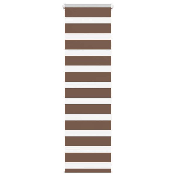 vidaXL Jaluzea tip zebra maro lățime țesătură 35,9 cm poliester