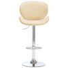 vidaXL Scaun de bar, crem, piele ecologică