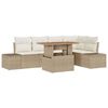 vidaXL Set de canapele pentru grădină 6 buc. Bej Rattan poli