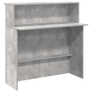 vidaXL Birou de recepție Gri beton 100x50x103,5 cm Lemn prelucrat