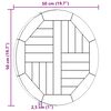 vidaXL Blat de masă, 50 cm, lemn masiv de tec, rotund, 2,5 cm