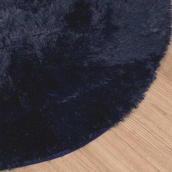 vidaXL Covor shaggy cu pom înalt, NAVARRA, bleumarin, 120x120 cm