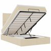 vidaXL Cadru de pat otoman cu saltea crem 120x190cm stofa