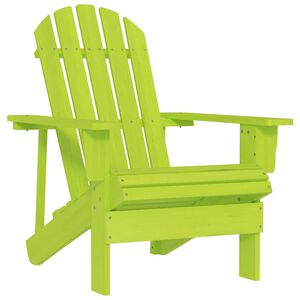 vidaXL Scaun de grădină Adirondack, verde, lemn masiv de brad