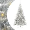vidaXL Pom de Crăciun artificial pre-iluminat Argintiu 210 cm PET