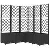 vidaXL Jardinieră de grădină cu spalier, maro, 120x120x136 cm, PP