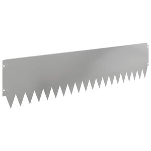 vidaXL Margine pentru gazon 10 pcs 103 x 25 cm Oțel Argintiu
