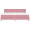 vidaXL Pat cu arcuri cu saltea cu headboard Roz 200 x 200 cm Catifea