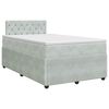 vidaXL Pat boxspring cu saltea Gri deschis 120 x 190 cm Catifea