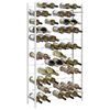 vidaXL Suport sticle de vin pentru 72 sticle,alb, metal
