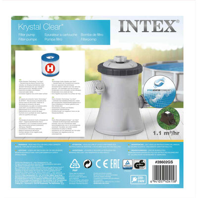 Intex Pompă de filtru tip cartuș, 1250 L/h, 28602GS