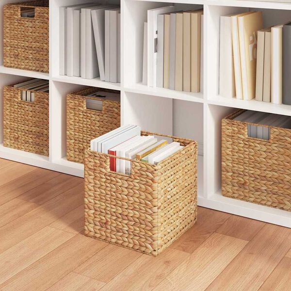 vidaXL Coșuri de depozitare 2 pcs natural 28 x 28 x 28 cm