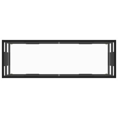 vidaXL Comodă TV, cu sticlă securizată, negru, 120 x 40 x 40 cm