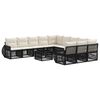 vidaXL Set de canapele pentru grădină 12 pcs Negru și Alb crem