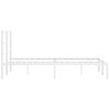 vidaXL Cadru de pat metalic cu tăblie, alb, 140x200 cm