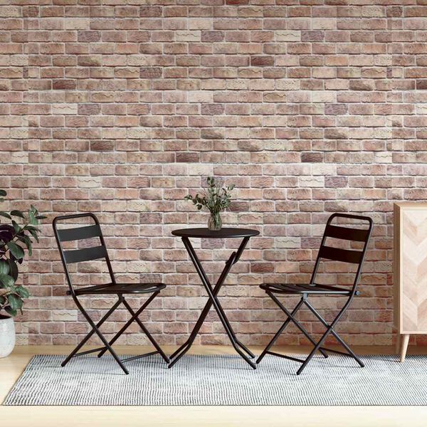 vidaXL Panouri de perete 3D, 10 buc., maro, 100x50 cm, EPS