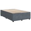 vidaXL Pat box spring cu saltea, gri &icirc;nchis, 120x190 cm, catifea