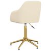 vidaXL Scaune de masă pivotante, 4 buc., crem, catifea